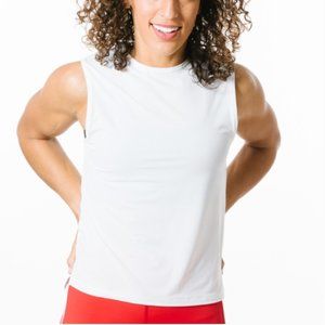 ZYIA White Sleeveless Performance Tank